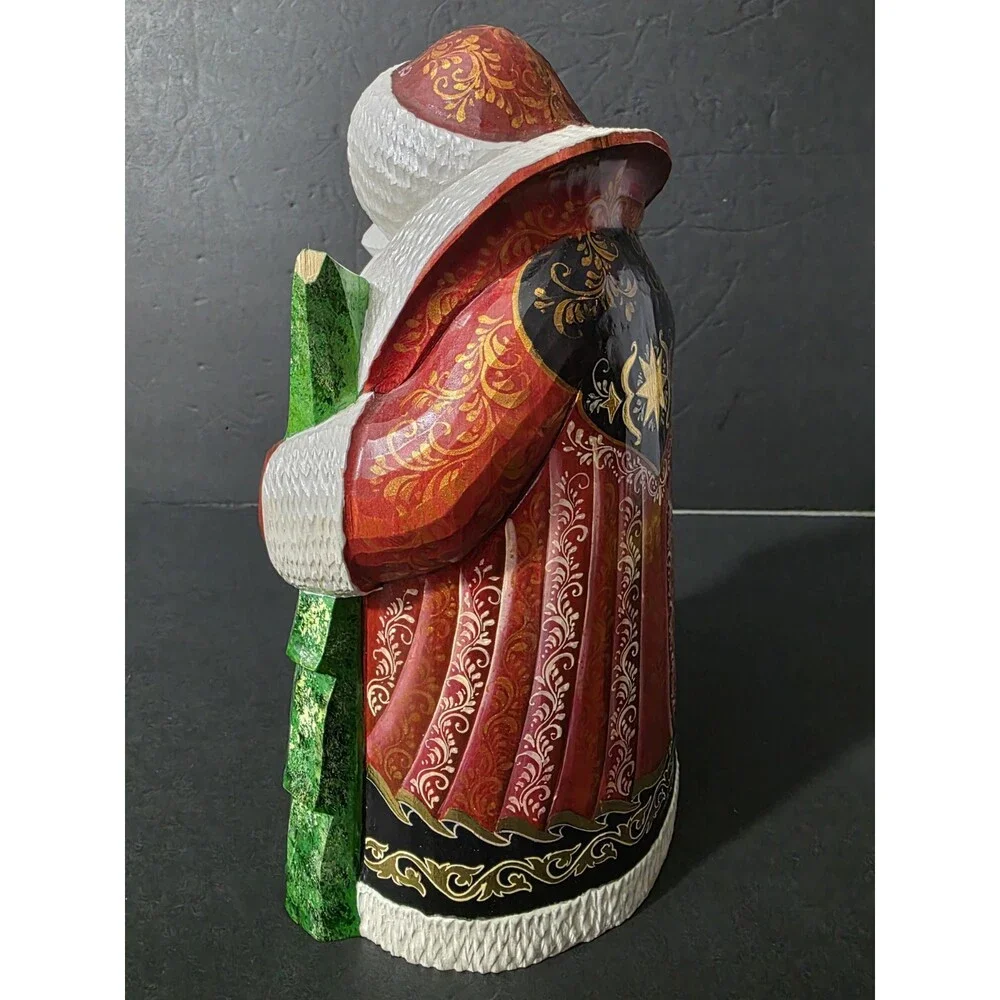 Hand Carved Wood Russian Santa Ded Moroz 11